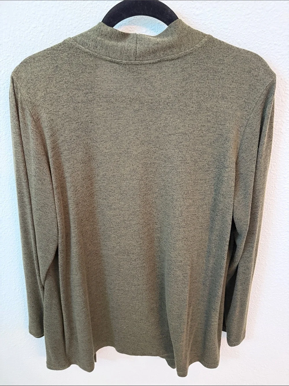 Mix It Olive Green Open-Front Women's Cardigan